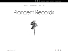 Tablet Screenshot of plangent-records.com